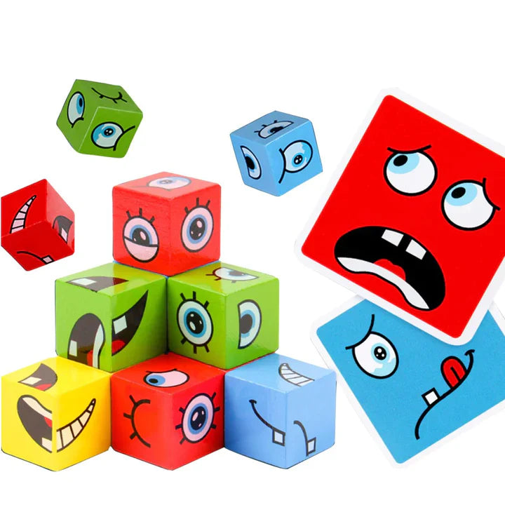 Puzzle Montessori cu Fețe Haioase