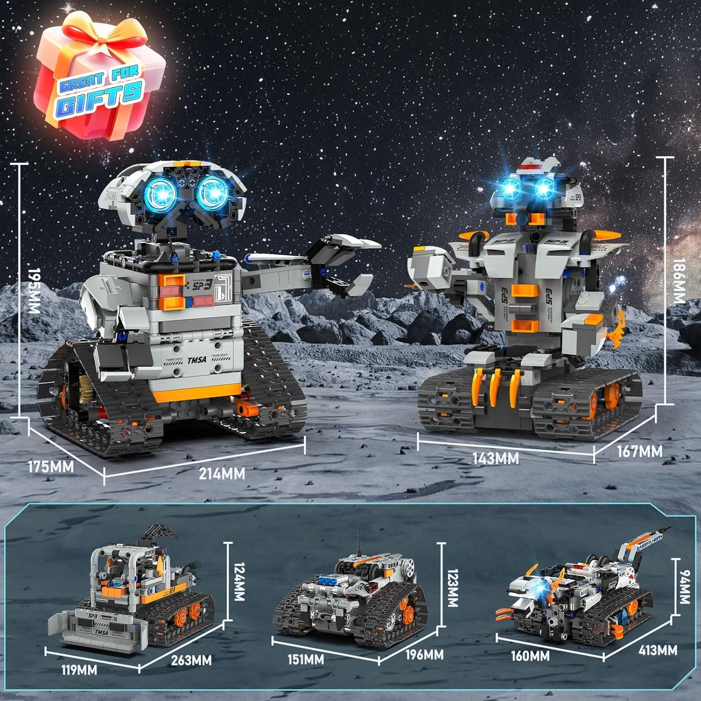 STEM Robotul TUOMU T2008 - Programabil 5 in 1 cu telecomanda