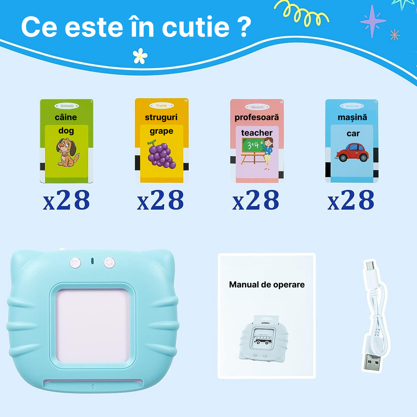 Joc educativ pentru copii în limba Română și Engleză