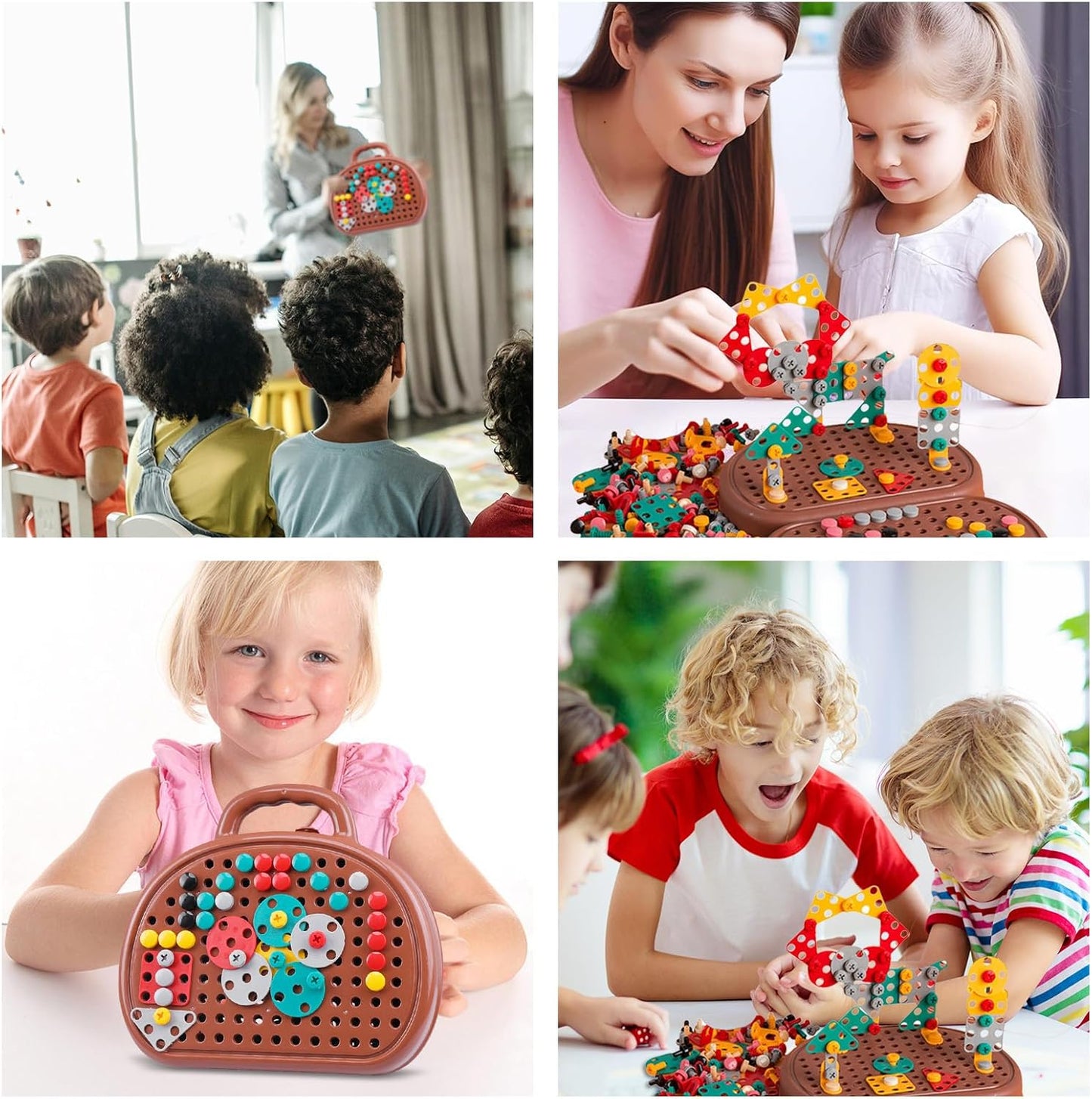 Set Puzzle Creativ cu Mini Bormașină Electrică – 203 Piese